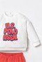 Baby Boy Printed White Long Sleeve Tracksuit Set 6-36 Months White - 2
