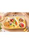 Kral Şakir Themed 29 cm Children's Food Plate with Compartments – 3-Compartment Patterned Plate for Breakfast and Snacks - 3