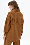 Suede Tunic with Flap Pockets Brown 21073 - 5