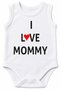 I Love Mommy Written 100% Cotton Printed Baby Bodysuit Short Sleeve