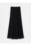 Two Mt Shop Quality Lcw Everyday Black Lace Patterned Midi Women's Skirt - 6