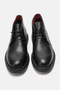 Men's Lace-Up Ankle Boots Real Leather Wesley Black - 4