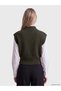 Alita City Lcw Vision Khaki Knitwear Plain Women's Sweater with a Difference - 4