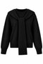 Black Shawl Detailed Knitwear Sweater - 2Y251180