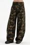 Women's Camouflage Fabric Print Detailed Balloon Fit Design Trousers - 3