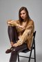 Women's cotton tie-dye pullover with short front and long back, relaxed fit - 2