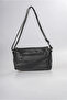 Washable Leather Cross Shoulder Bag Multi-Compartment Soft Textured Stylish Daily Bag Black 18168 - 6