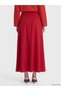 Two Mt Shop Quality Lcw Modest Red Plain Long Women's Skirt - 4