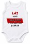 Laz Deyi̇p Geçma Written 100% Cotton Printed Baby Bodysuit Short Sleeve