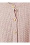 Alita City Pink Knitwear Patterned Short Women's Cardigan with a Difference - 6