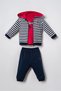 Baby Boy Hooded Navy Blue Cardigan Tracksuit Set 6-36 Months Navy Blue