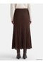 Alita City Lcw Vision Brown Lace Patterned Midi Women's Skirt with a Difference - 4