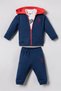 Baby Boy Printed Cardigan Tracksuit Set 6-36 Months Navy Blue