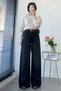 Premium Lyocell Denim Palazzo Trousers - Anthracite - 6