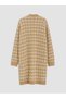 Alita City Beige Knitwear Plaid Midi Women's Cardigan with a Difference - 6