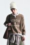 Contrast Collar Oversize Sweatshirt