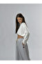 Ecru Crew Neck Basic Women's Sweatshirt Coc3543 - 2