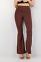 Plus Size Brown Flare Leg High Waist Diving Tights - 2