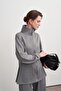 Women's Waist-Fitted Zippered Sweat Pants Set Anthracite - 4