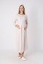 Maternity Nightgown and Robe Set – Maternity Set, Patterned Robe and Nightgown with Lace Collar - 2
