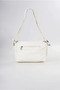 Washable Leather Crossbody Shoulder Bag Multi-Compartment Soft Textured Stylish Daily Bag White 18168 - 6