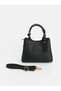 Esvab • Modern & Distinctive Leather-Look Women's Shoulder Bag with Scarf Detail - 2