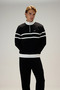 Half Zipper Men's Sweatshirt 5Wm1619-Bk - 3