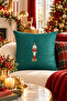 Premium Embroidered Cushion Cover - Artdeco Green Tin Soldier - 43*43 cm - Pnk001