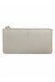 Genuine Leather Multi-Compartment Zippered Unisex Wallet with Wrist Strap Gray - 2