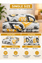 Bedsheet Set, Abstract Leaf Pattern, 100% Cotton, 125 GSM - 2