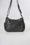 Washable Leather Cross Shoulder Bag Multi-Compartment Soft Textured Stylish Daily Bag Black 18172