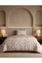 Beige 3 Piece Floral Printed Comforter Set (Twin Size) - 2
