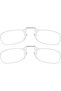 نظارات القراءة المستطيلة ThinOptics Readers، عبوة من 3 قطع - أسود، شفاف، أزرق، 44 مم + 1