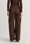 Women's Bitter Brown High Waist Wide Leg Suede Trousers 2585 60286616 - 7