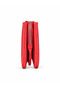 Genuine Leather Multi-Compartment Zippered Unisex Wallet with Wrist Strap Red - 5