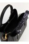 Esvab • Modern & Distinctive Leather-Look Women's Shoulder Bag with Scarf Detail - 5