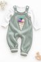 Baby Girl Knitted Ice Cream Detailed Salopet Jumpsuit Long Sleeve Set of 2 3 6 9 12 Months - 5