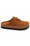 Suede women's tan chunky sole house slippers - 2