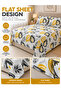 Bedsheet Set, Abstract Leaf Pattern, 100% Cotton, 125 GSM - 3