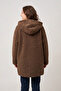 Plush Brown Women's Coat 26K0002K1 - 4
