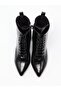 Pres 1037 Black Krşk Patent Leather Heeled Women's Boots - 8