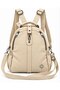 Women's Imported Leather Multi-Section Shoulder and Backpack Bag (Size 34X28)