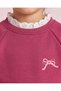 Girls Pink And Ivory Bow Sweatshirt - 3