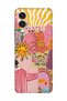 Samsung Galaxy S25 Edge Compatible Abstract Art Collage Pattern Transparent Phone Case