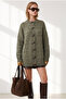 Women's Khaki Buttoned Casual Knitwear Cardigan Hrk-19000516 - 2
