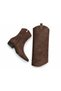 Women's Brown Suede Detachable Boots and Heeled Boots - 6
