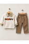 Baby Boy Happy 3-Piece Suit Stylish Combination for Holidays - 6