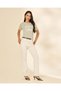 Women Grey Printed Ribbed T-Shirt - 2