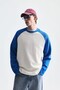 Color Blocked Textured Sweatshirt