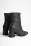 Women's 7.5 cm Thick Heeled Black Winter Boots Tr05Mk01C - 8